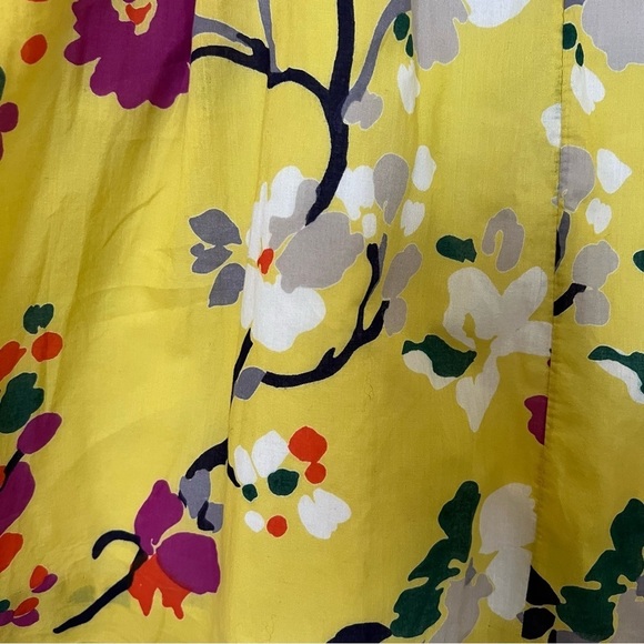 2/$30 Old Navy Floral Skirt Yellow 100% Cotton SZ 6 - Picture 5 of 13